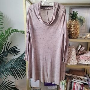 Vestique Taupe Long Sleeve Striped Tunic - Women's Size Medium
